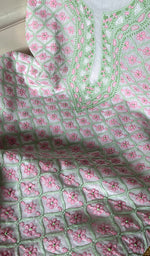 将图像加载到图库查看器中, Misba Women's Lakhnavi Handcrafted Cotton Chikankari Suit Material - HONC0291808