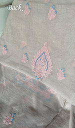 Load image into Gallery viewer, Zoha Women's Lakhnavi Handcrafted Mul Chanderi Unstitched Kurta And Dupatta Set- HONC0365499