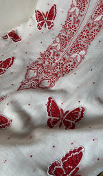 将图像加载到图库查看器中, Women's Lakhnavi Handcrafted Mul Chanderi Unstitched Kurta And Dupatta Set - HONC0288844