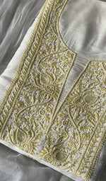 Load image into Gallery viewer, Ashima Women's Lucknowi Handcrafted Muslin Chikankari Unstitched Suit Material - HONC0243931