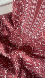 Load image into Gallery viewer, Women's Lakhnavi Handcrafted Mul Chanderi Unstitched Kurta And Dupatta Set - HONC0269579