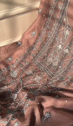 Load image into Gallery viewer, Women's Lakhnavi Handcrafted Mul Chanderi Unstitched Kurta And Dupatta Set - HONC0287728