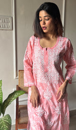 将图像加载到图库查看器中, Meerab Women's Lucknowi Handcrafted Cotton Chikankari Kurti - HONC0289701