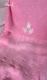 Load image into Gallery viewer, Jazba Women's Lakhnavi Handcrafted Mul Chanderi UnStitched Kurta And Dupatta Set - HONC0370225