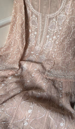 将图像加载到图库查看器中, Laiba Women's Lakhnavi Handcrafted Mul Chanderi Semi - Stitched Anarkali And Dupatta Set - HONC0288588