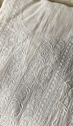 将图像加载到图库查看器中, Women's Lakhnavi Handcrafted Mul Chanderi Semi - Stitched Kurta And Dupatta Set - HONC0269240