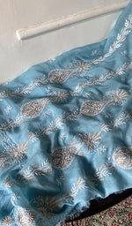 Load image into Gallery viewer, Women's Lakhnavi Handcrafted Mul Chanderi Unstitched Kurta And Dupatta Set - HONC0365693