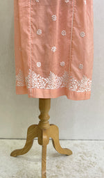 Load image into Gallery viewer, Fariah Women's Lucknowi Handcrafted Mul Chanderi Chikankari Kurti - HONC0160044