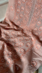 Load image into Gallery viewer, Women's Lakhnavi Handcrafted Mul Chanderi Kurta And Dupatta Set - HONC0295613