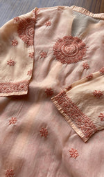 Load image into Gallery viewer, Women's Lakhnavi Handcrafted Cotton Chikankari Kurti - HONC058524