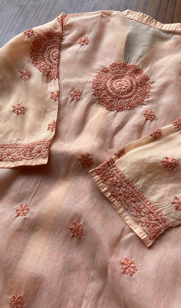 Women's Lakhnavi Handcrafted Cotton Chikankari Kurti - HONC058524