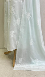 将图像加载到图库查看器中, Women's Lakhnavi Handcrafted Cotton Chikankari Kurta And Dupatta Set- HONC0146073