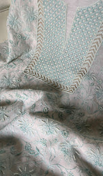 将图像加载到图库查看器中, Women's Lakhnavi Handcrafted Mul Chanderi Kurta And Dupatta Set - HONC0278062