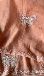 Load image into Gallery viewer, Women's Lakhnavi Handcrafted Mul Chanderi Unstitched Kurta And Dupatta Set - HONC0246467