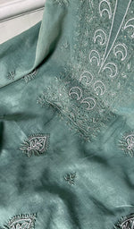 将图像加载到图库查看器中, Women's Lakhnavi Handcrafted Mul Chanderi Chikankari Full Suit Material - HONC0271180