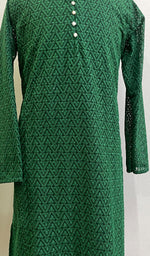 Load image into Gallery viewer, Men's Faux-Georgette Hakoba Kurta - HONC0186487