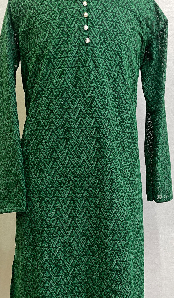Men's Faux-Georgette Hakoba Kurta - HONC0186487