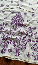 将图像加载到图库查看器中, Women's Lakhnavi Handcrafted Cotton Chikankari Kurti - N1779