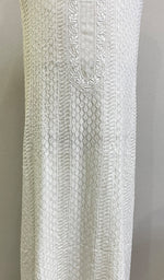 将图像加载到图库查看器中, Lucknowi Handcrafted Pure Georgette Chikankari Unstitched Men's Kurta Fabric - HONC0160776