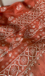 将图像加载到图库查看器中, Women's Lakhnavi Handcrafted Mul Chanderi Kurta And Dupatta Set - HONC0199241