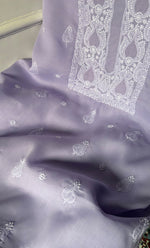 Load image into Gallery viewer, Women's Lakhnavi Handcrafted Unstitched Cotton Chikankari Suit Material - HONC0329380