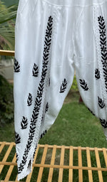Load image into Gallery viewer, Women's Lucknowi Handcrafted Cotton Chikankari Dhoti - HONC0292312