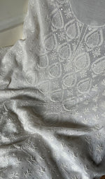 将图像加载到图库查看器中, Women's Lakhnavi Handcrafted Maheshwari Mul Chanderi Unstitched Kurta And Dupatta Set - HONC0288971