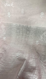 Load image into Gallery viewer, Women's Lakhnavi Handcrafted Mul Chanderi Unstitched Chikankari Full Suit - HONC0367573