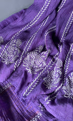 Load image into Gallery viewer, Women's Lakhnavi Handcrafted Mul Chanderi Chikankari Kurta, Dupatta ,Matching Slip And Pant Set - HONC0249449