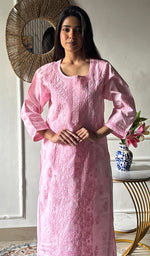 Load image into Gallery viewer, Shreea Women's Lakhnavi Handcrafted Cotton Chikankari Kurti - HONC0347171