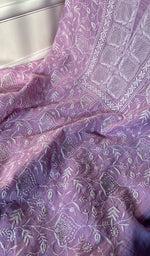 Load image into Gallery viewer, Women's Lakhnavi Handcrafted Mul Chanderi Unstitched Kurta And Dupatta Set - HONC0258738