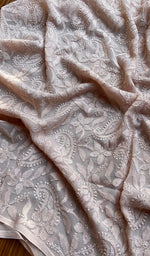 将图像加载到图库查看器中, Women's Lakhnavi Handcrafted Viscose Georgette Chikankari Kurti- HONC0261381