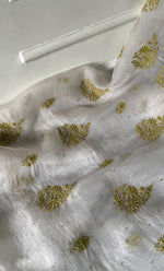 Load image into Gallery viewer, Women's Lakhnavi Handcrafted Pure Organza Chikankari Unstitched Kurta And Dupatta Set- HONC0328273