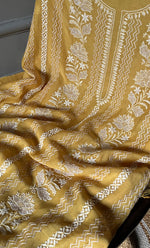 Load image into Gallery viewer, Women's Lakhnavi Handcrafted Mul Chanderi Kurta And Dupatta Set - HONC0301226