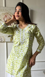 Load image into Gallery viewer, Women's Lakhnavi Handcrafted Cotton Chikankari Top - HONC0346959