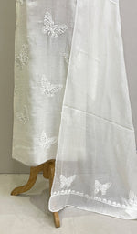 Load image into Gallery viewer, Women's Lakhnavi Handcrafted Mul Chanderi Kurta And Dupatta Set- HONC0200976