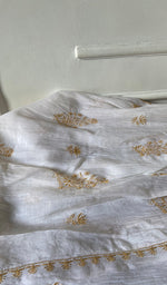 将图像加载到图库查看器中, Women's Lakhnavi Handcrafted Mul Chanderi Semi - Stitched Kurta And Dupatta Set - HONC0294987