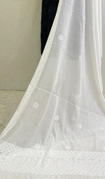 Load image into Gallery viewer, Women's Lucknowi Handcrafted Cotton Chikankari Dupatta - HONC0160543