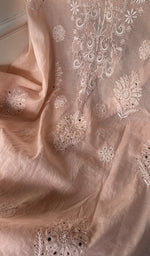将图像加载到图库查看器中, Women's Lakhnavi Handcrafted Mul Chanderi Unstitched Kurta And Dupatta Set - HONC0266979