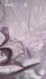 Load image into Gallery viewer, Women's Lakhnavi Handcrafted Chanderi Silk Unstitched Chikankari Full Suit - HONC0340146