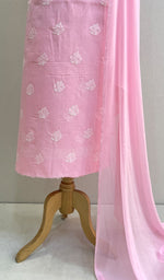 Load image into Gallery viewer, Women's Lucknowi Handcrafted Cotton Chikankari Suit Material- HONC0194473