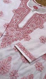 将图像加载到图库查看器中, Women's Lucknowi Handcrafted Cotton Chikankari Kurti - HONC0273989