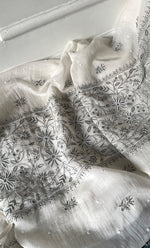 Load image into Gallery viewer, Women's Lakhnavi Handcrafted Unstitched Mul Chanderi Kurta And Dupatta Set - HONC0327483