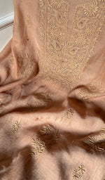 将图像加载到图库查看器中, Women's Lakhnavi Handcrafted Mul Chanderi Chikankari Full Suit Material - HONC0282294