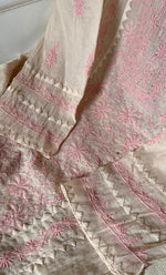 Load image into Gallery viewer, Women's Lakhnavi Handcrafted Mul Chanderi Semi - stitched Kurta And Dupatta Set- HONC0305143