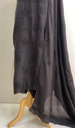Load image into Gallery viewer, Women's Lucknowi Handcrafted Muslin Chikankari Suit Material - HONC0146098