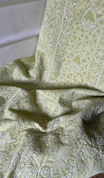 Load image into Gallery viewer, Women's Lakhnavi Handcrafted Unstitched Cotton Chikankari Suit Material - HONC0294563