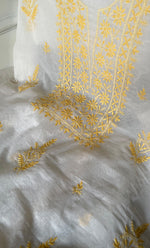 将图像加载到图库查看器中, Women's Lakhnavi Handcrafted Mul Chanderi UnStitched Kurta And Dupatta Set - HONC0317075