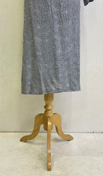 将图像加载到图库查看器中, Women's Lakhnavi Handcrafted Viscose Georgette Chikankari Kurti - HONC0139812
