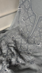 Load image into Gallery viewer, Shirin Women's Lakhnavi Handcrafted Mul Chanderi Unstitched Chikankari Full Suit Material - HONC0339565